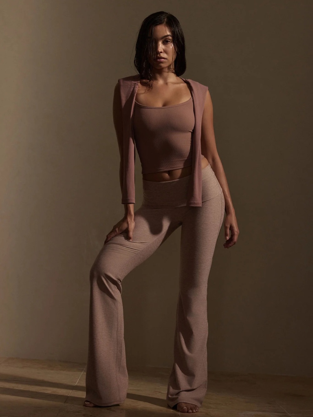 NWOT MONDAY - Melrose Flared Legging Long 
Heather Mauve / M - Picture 2 of 2